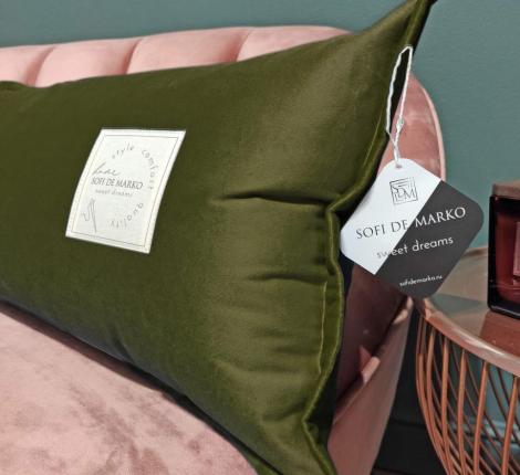 Подушка декоративная "Sofi de Marko" Джереми (хаки) Велюр, 32х90