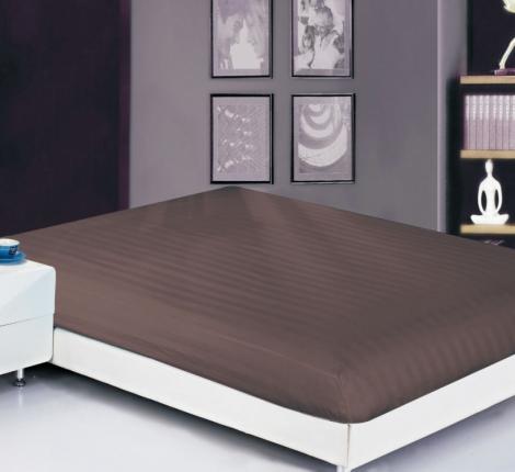 Простынь страйп-сатин на резинке (PRST-R-47), 200x200