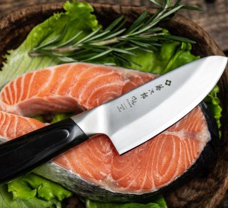 Кухонный нож Деба мини "TOJIRO" FF-DE105, длина лезвия 105 мм