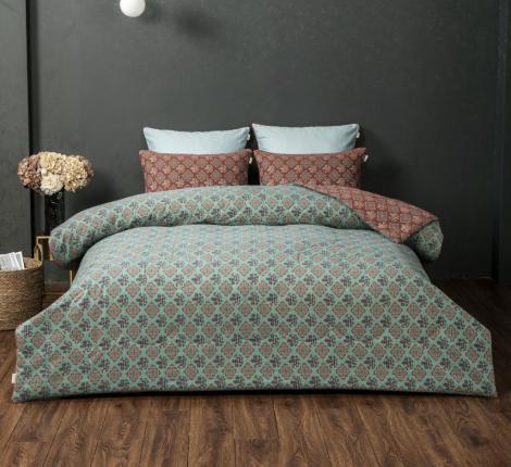 Постельное белье с одеялом "Kazanov.A." Марокко (тиффани красная охра) Муслин, Евро