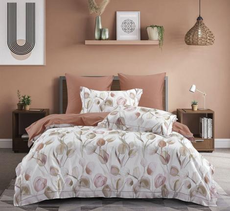 Постельное белье "Asabella" 2346-6 Сатин, Евро