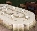 Скатерть овальная с пропиткой "ОХОТА" 175х300 см, зелёный