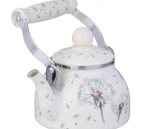 Чайник эмалированный со съёмным фильтром "DANDELION", 0,85 Л