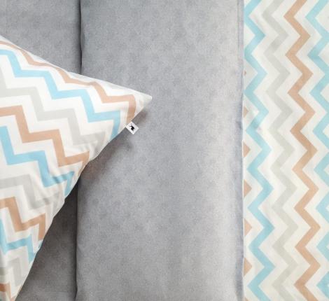 Постельное белье "Siberia" Зигзаг (бежевый) Ранфорс, 1,5 спальный