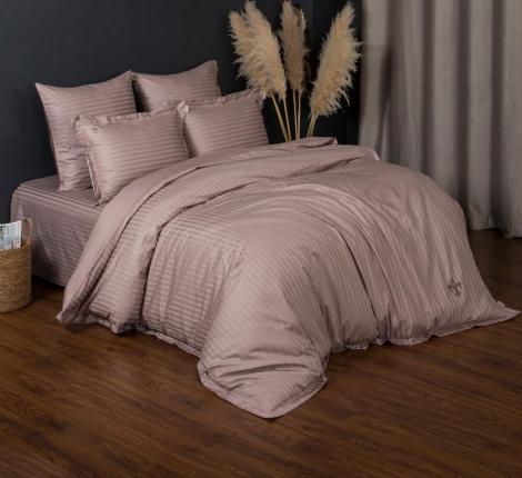 Постельное белье "Kazanov.A." Stripe Royal (пыльная роза) Страйп Сатин, Евро