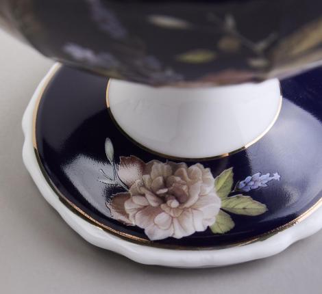 Ваза на ножке "КОБАЛЬТ" 86-2491-1, 13*11 см