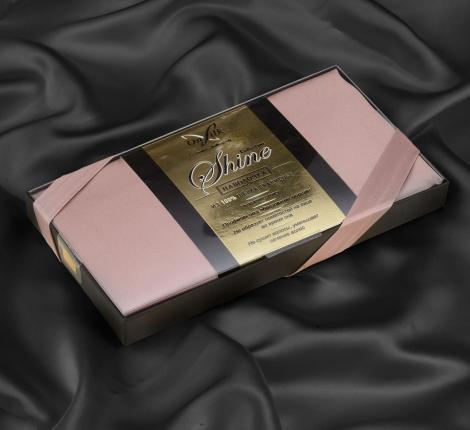 Шелковая наволочка Sharmes "Shine" 50х70, дымчато-розовый