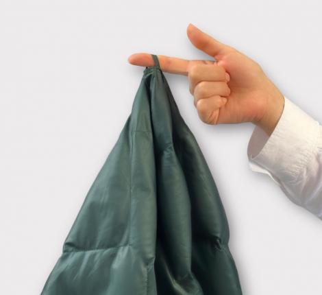 Дорожный плед-пончо пуховый "Travel Cape Plaid Grass" DARK GREEN, 130х170