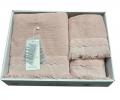 омплект полотенец 30x50-50x100-70x140 Maison D'or "Melissa", грязно-розовый