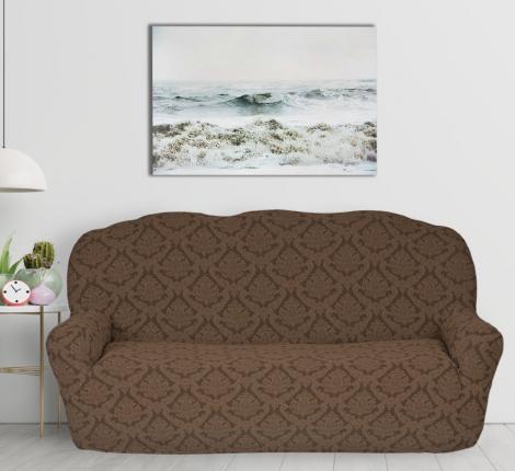 Чехол на 3-х местный диван "KARTEKS" KAR 012-05, светло-коричневый