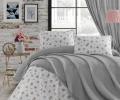 Покрывало вафельное с гипюром "DO&CO" 220x240 PETEK, серый