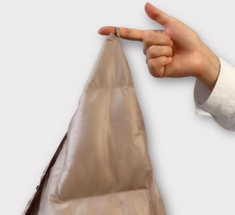 Дорожный плед-пончо пуховый "Travel Cape Plaid Grass" LATTE, 130х170