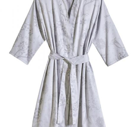 Халат короткий "Blanc des Vosges" SHIRAZ PERLE сатин, S