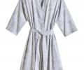 Халат короткий "Blanc des Vosges" SHIRAZ PERLE сатин, S