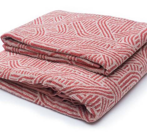 Полотенце махровое Leitner "CONFUSION" 50х100, красный