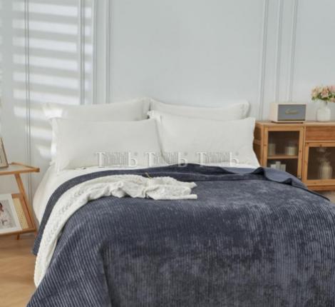 Покрывало велюровое "ROMANCE" JOY JH-01 Dark Grey, 220х240