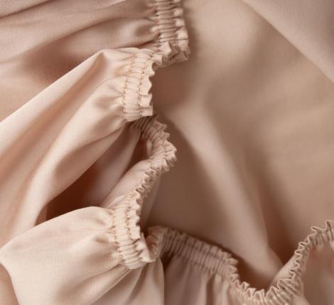 Простыня на резинке "NOBLE TRADITIONS GLACE BEIGE GRASS" Сатин ДеЛюкс, 180х200х40