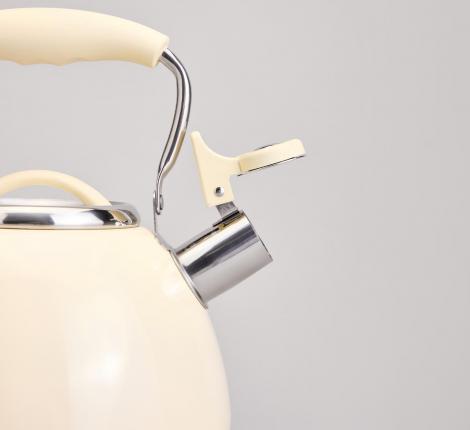 Чайник со свистком и складывающейся ручкой "AGNESS" 940-027, 2.9 л