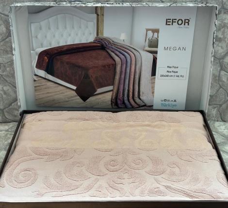 Покрывало махровое EFOR "MEGAN" 220х240, пудра