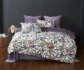 Постельное белье с одеялом "Kazanov.A." Колибри (аметист/жемчуг) Велюр/Egypt Cotton, Евро