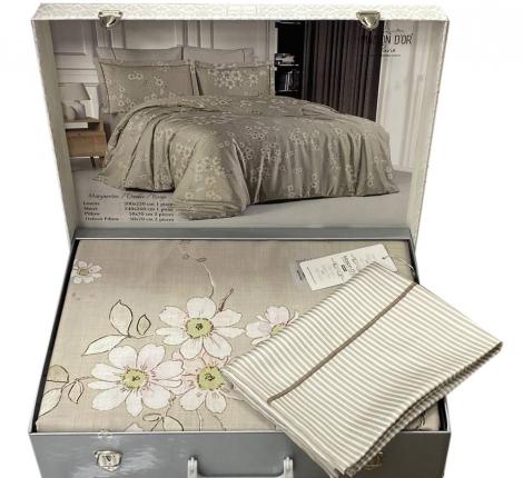 Постельное бельё "Maison D'or" MARGUERITES (бежевый) Тенсел, Евро