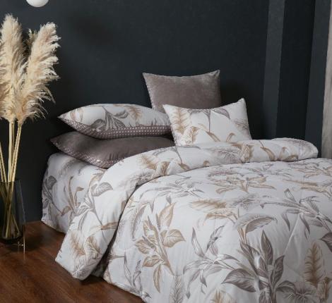 Постельное белье с одеялом "Kazanov.A." Керри (капучино жемчуг) Велюр/Egypt Cotton, Евро