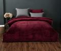 Постельное белье с одеялом "Kazanov.A." Агра (бургунд платина) Велюр/Egypt Cotton,  Евро