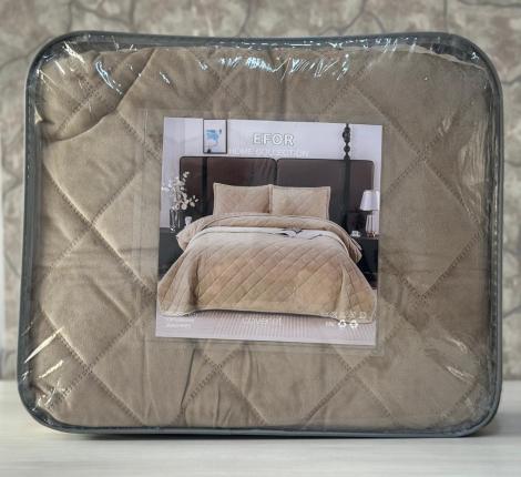 Покрывало велюровое "ROMB KANT" капучино, 220х240