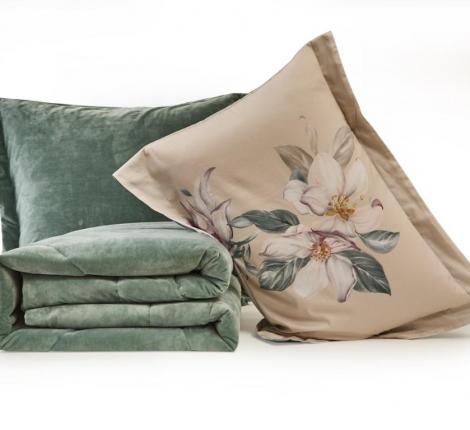 Постельное белье с одеялом "Sofi de Marko" Ренато №39 Велюр/Сатин, Евро