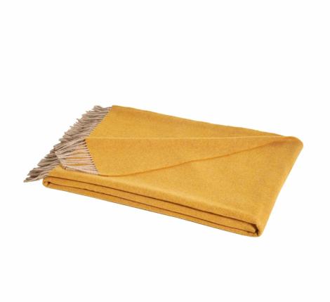 Плед шерсть мериноса "Blanc des Vosges" JAZZ MIEL, 130х170