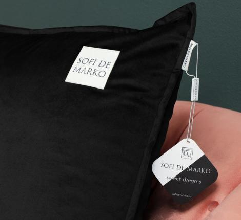 Подушка декоративная "Sofi de Marko" Ноэми (черная) Велюр, 45х45