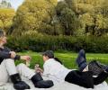 Сапожки-носочки пуховые "Comfort Socks Travel Grass" Aqua, 36-39 р.