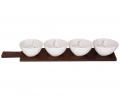 Набор из 4-х салатников на деревянной подставке BRONCO &quot;MEADOW&quot; 474-134, 11*9*6 см