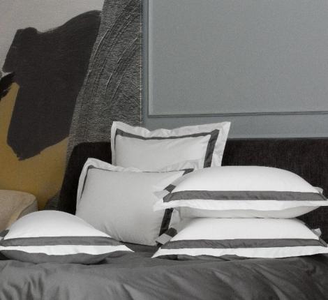 Наволочка с широкой отделкой "ALPINE GRAPHITE ALLURE GRASS" Мако-Сатин, 50х70 (2шт)