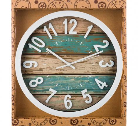 Часы настенные кварцевые "WOOD", диаметр 35 см