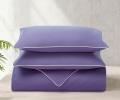Постельное бельё "KARTEKS" сатин однотонный с кантом HK-05 (сиреневый), 2 спальный