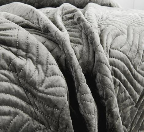 Покрывало "Sofi de Marko" Деварта (стоун) Бархат, 160x220