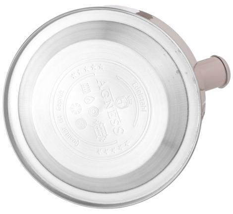 Чайник со свистком "AGNESS", 2,5 л (дымчато-серый)