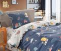 Постельное белье детское "Sofi de Marko" Диноленд (синий) Сатин, 1,5 спальный