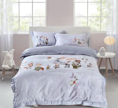 Постельное белье "Asabella" 2312-4XS Мако-Сатин, 1,5 спальный