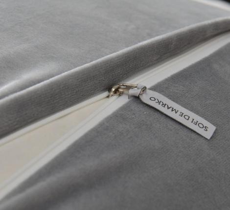 Постельное белье с одеялом "Sofi de Marko" Энрике (серый) Велюр, Евро