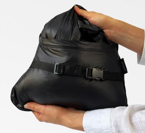 Дорожный плед-пончо пуховый "Travel Cape Plaid Grass" BLACK, 130х170