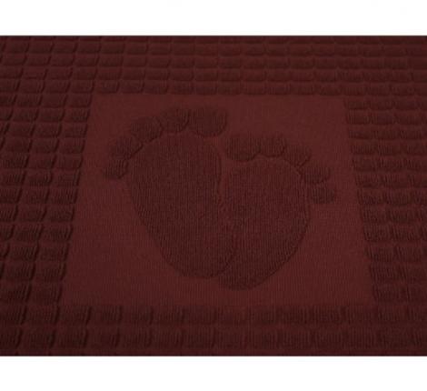 Полотенце для ног повышенной плотности (двойная нить) 50х70 &quot;Feet&quot;, бордовый