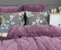 Постельное белье с одеялом "Kazanov.A." Пенинсула (винный пепел) Велюр/Egypt Cotton, Семейный