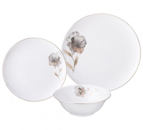 Набор посуды "INSPIRATION" ЗОЛОТОЙ ЦВЕТОК на 4 персоны, 12 предметов