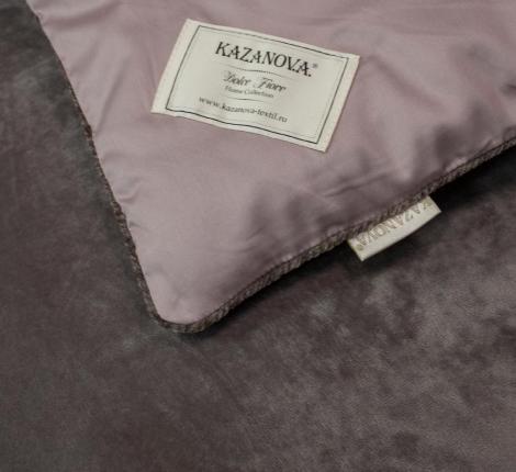 Постельное белье с одеялом "Kazanov.A." Sheffild Premium (капучино латте) Велюр/Сатин, Семейный