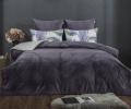 Постельное белье с одеялом "Kazanov.A." Лаврин (аметист жемчуг) Велюр/Egypt Cotton, Евро