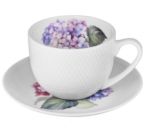 Чайный набор "HORTENSIA" на 4 персоны, 8 предметов, (330 мл)