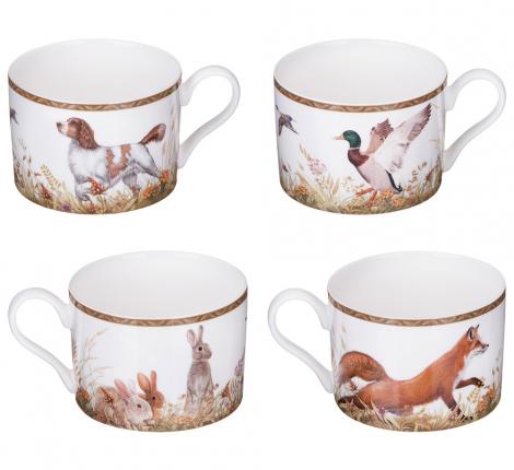 Чайный набор "ОХОТА" 590-738 на 2 персоны, 4 предмета (300 мл)