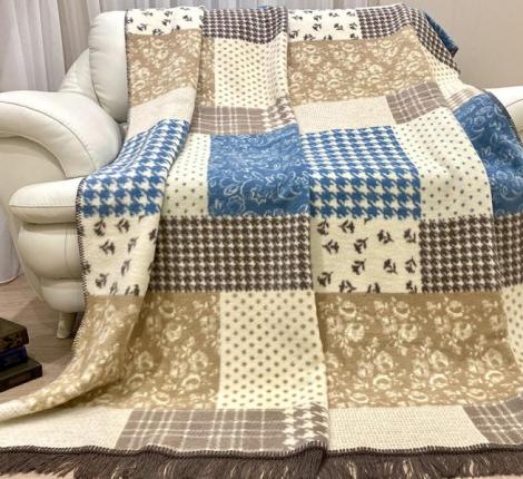 Плед хлопковый Райтекс "КАНТРИ синий", 150х200